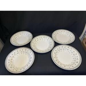 Antique 1890's Rare George Jones & Sons England Crescent Margaret Pattern Bowls